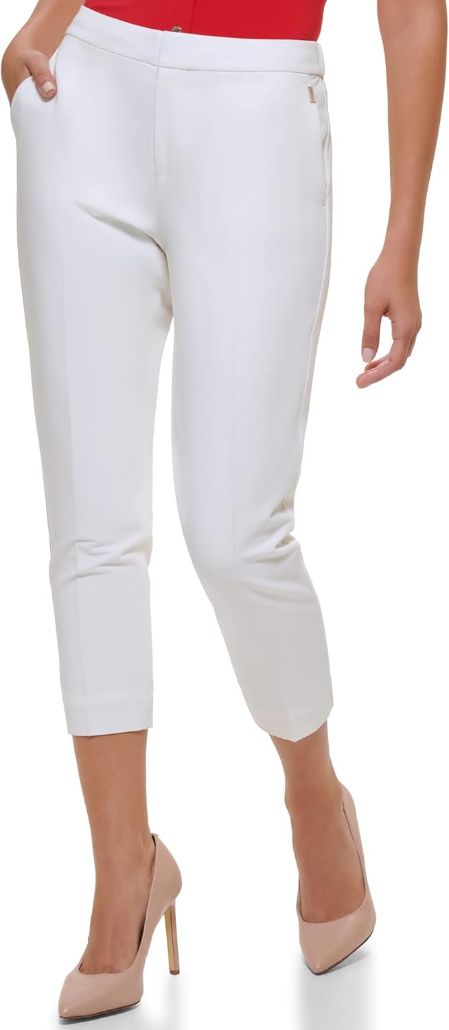 Укороченные женские брюки Tommy Hilfiger Sloane Ankle, Ivory — фото 3