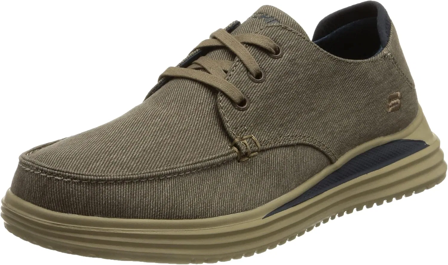 Мужские проверенные туфли на плоской подошве Skechers Forenzo, Khaki Washed Canvas