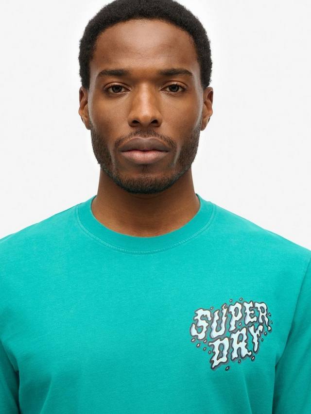 Футболка Outdoor Narrative свободного кроя Superdry, Blue Grass — фото 4