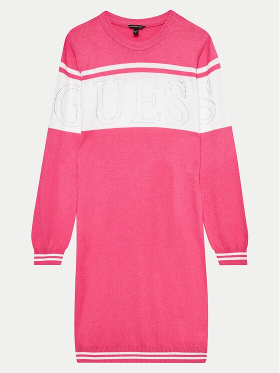 

Трикотажное платье regular fit Guess, розовый