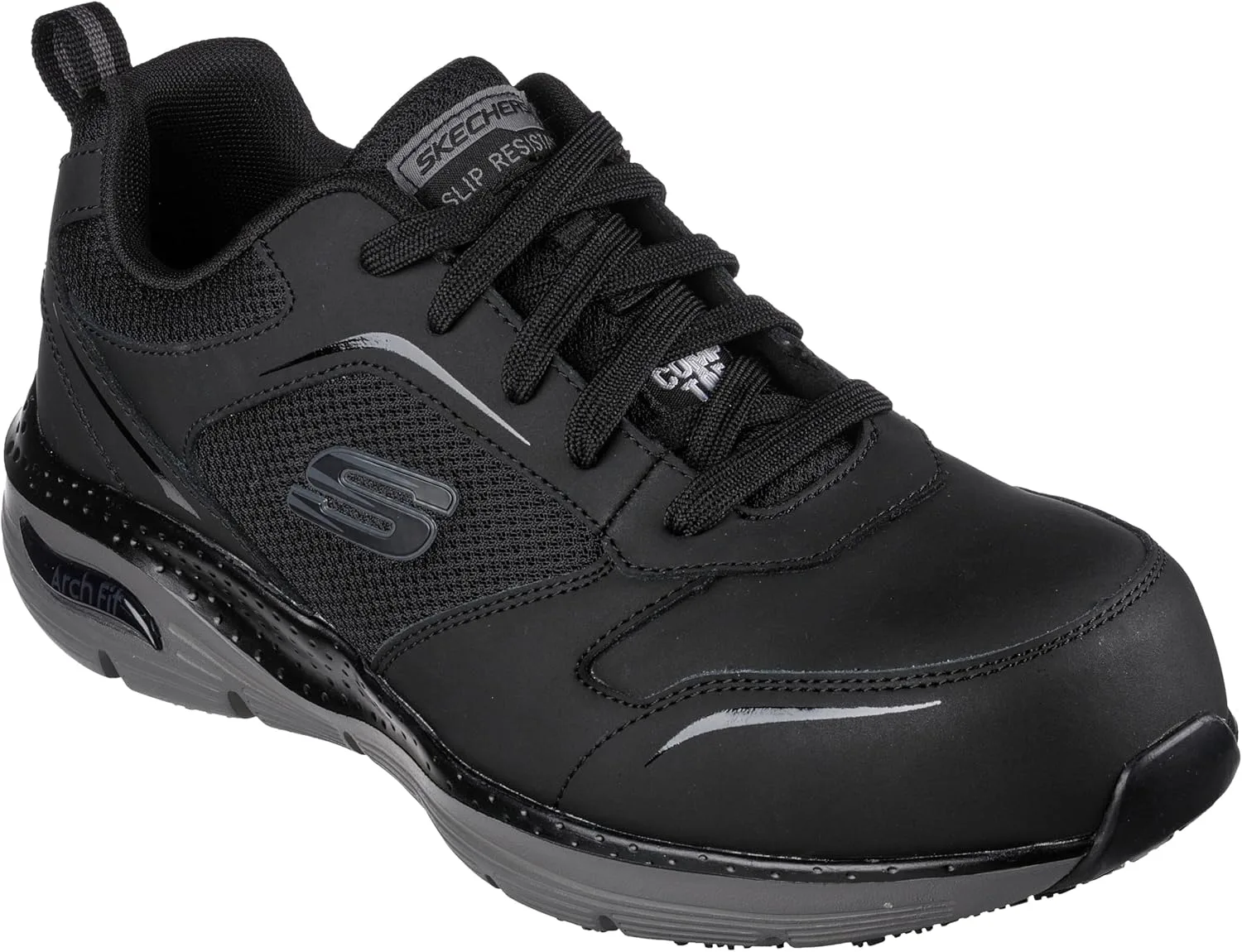 Мужские кроссовки Skechers на шнуровке Safety Arch Fit Sr Comp Toebau, черный