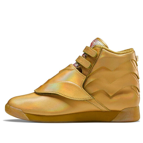 Кроссовки wonder woman 1984 x freestyle hi 'golden eagle armor' Reebok, золотой