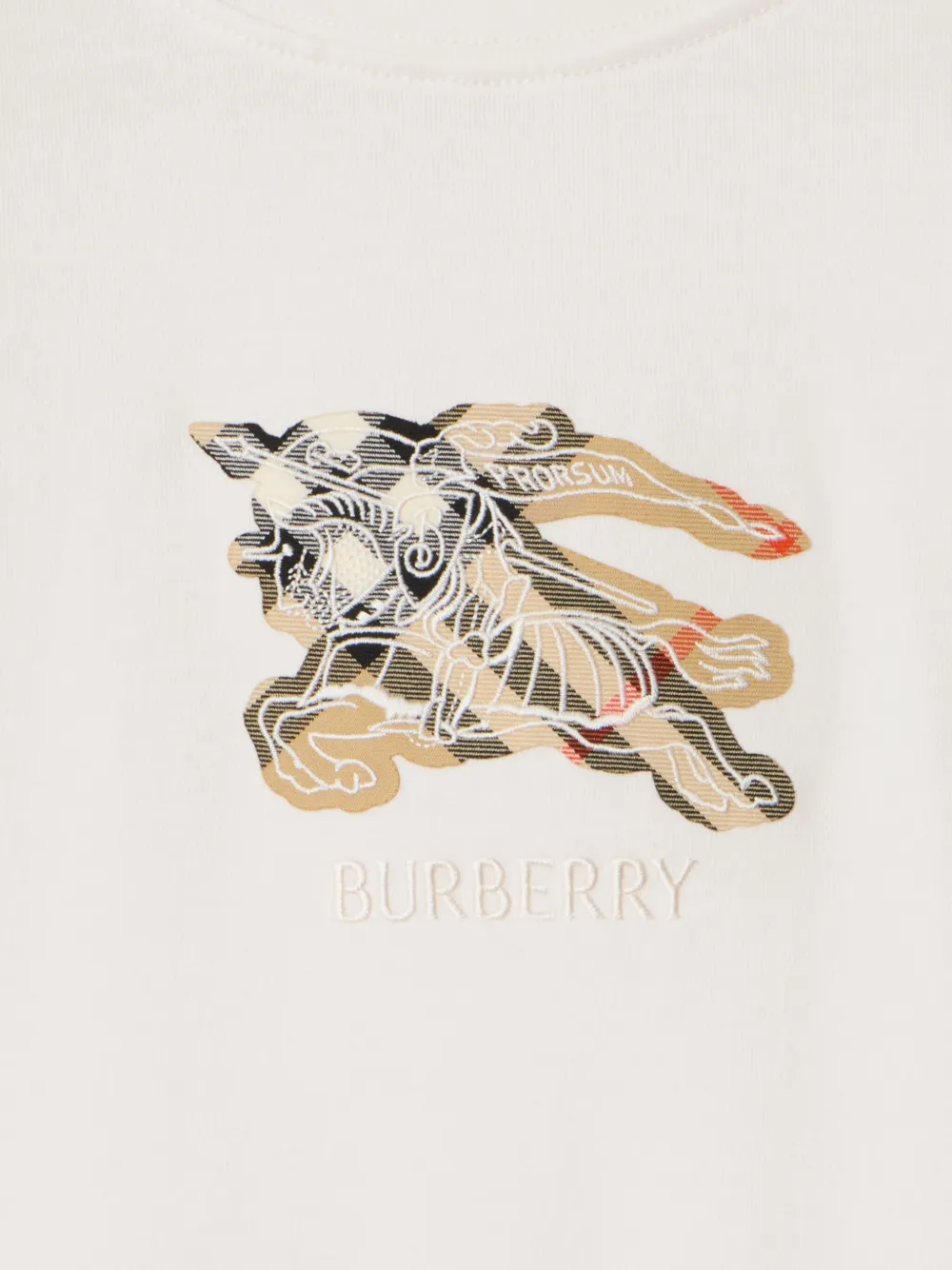 Футболка BURBERRY, мужская, клетчатая, белый — фото 2
