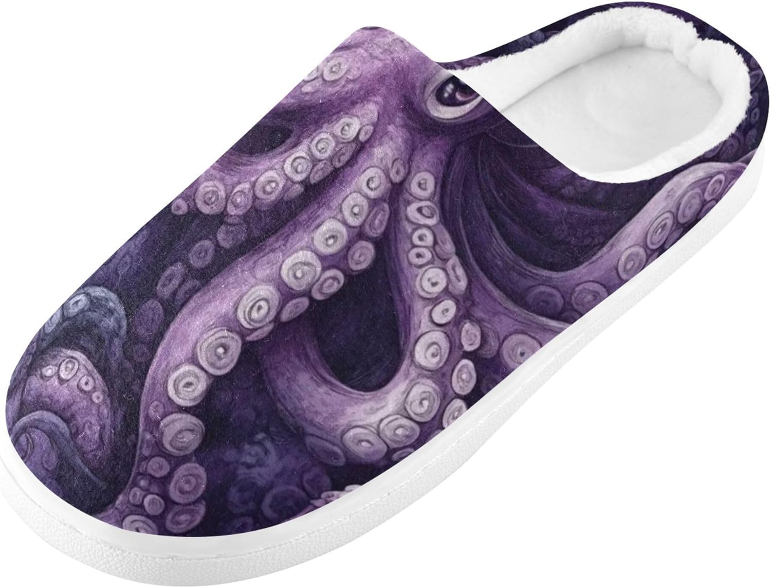 

Тапочки для женщин и мужчин, домашние тапочки с эффектом памяти для использования дома, на улице и в спальне Glaphy, фиолетовый