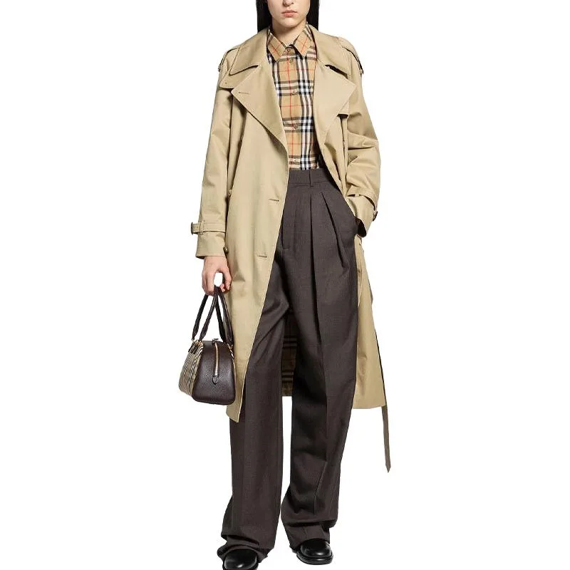 Рубашка Burberry, мужская, уличный стиль, коричневый — фото 3