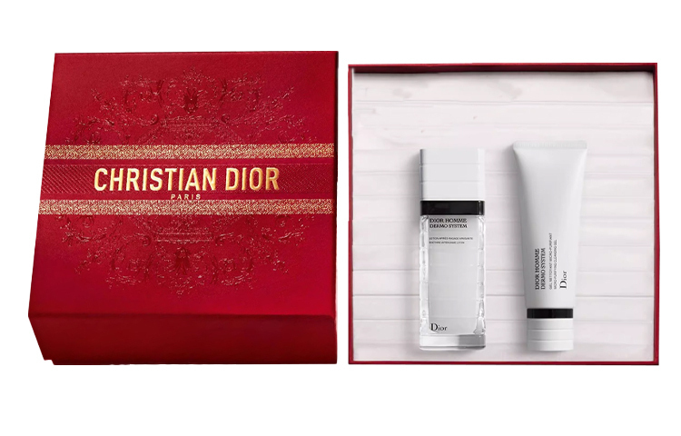 Подарочный набор Dior Homme Dermo System: лосьон после бритья, 100 мл + очищающий гель, 125 мл — фото 2