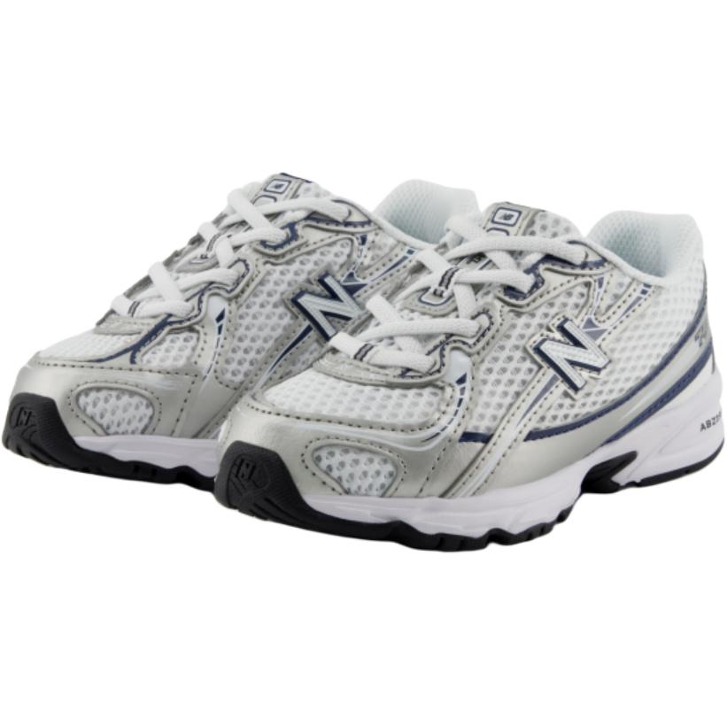 Низкие дышащие кроссовки NB 740 с амортизацией для младенцев и малышей New Balance, белый/серебряный — фото 2