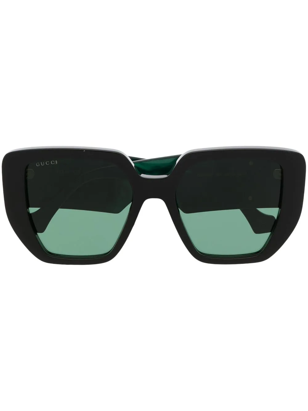

Солнцезащитные очки в массивной оправе с логотипом Interlocking G Gucci Eyewear, черный