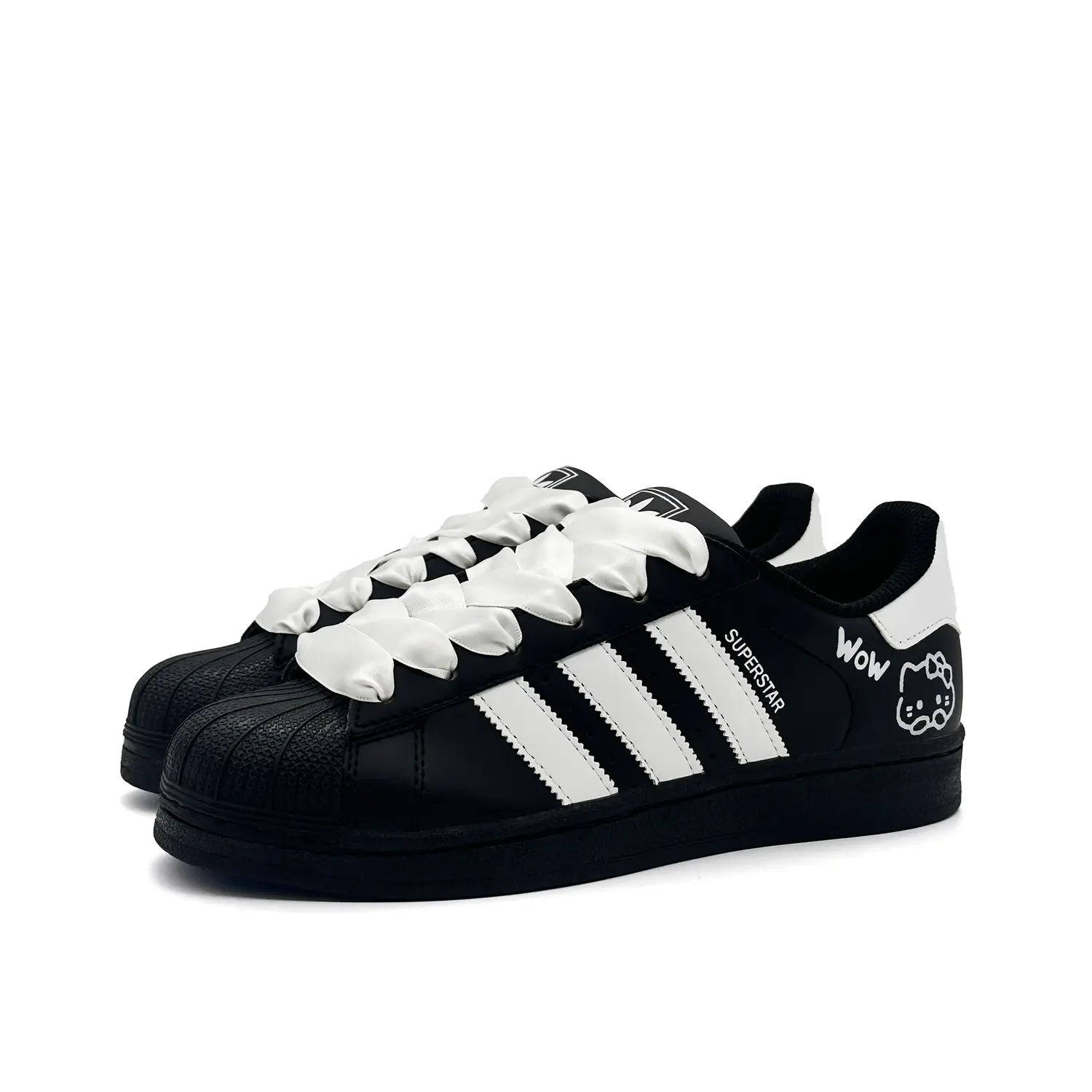 Adidas Originals Superstar 2 устойчивые к истиранию низкие детские скейтбординг кроссовки Black для подростков — фото 4