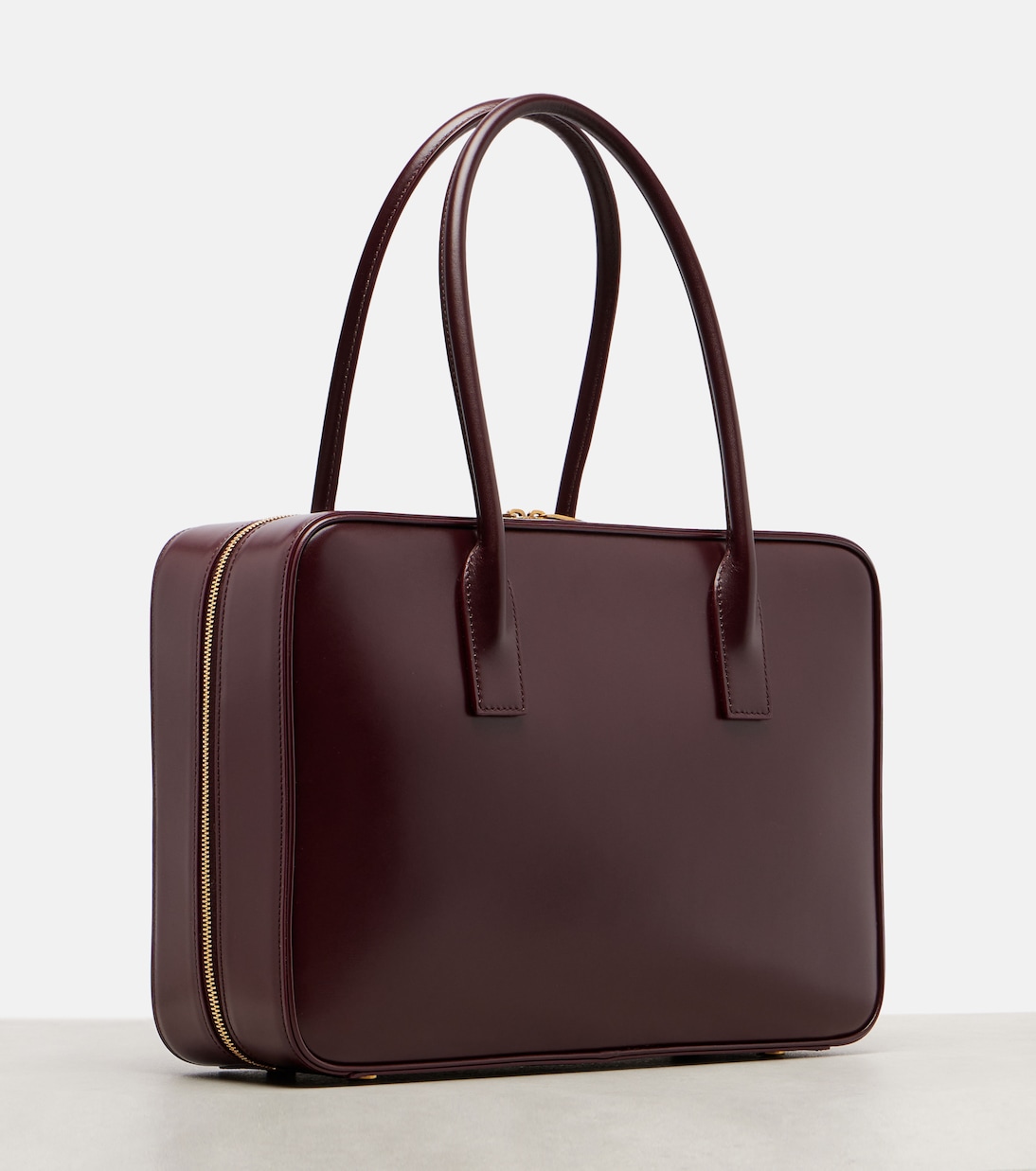 Кожаная сумка-тоут Sac De Jour Saint Laurent, Rouge Cabernet — фото 4