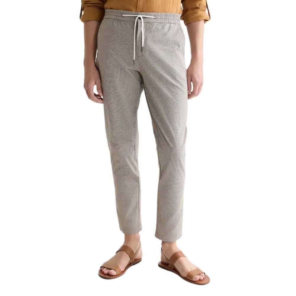 

Брюки прямого кроя из льна Scotch & Soda Warren Regular, серый