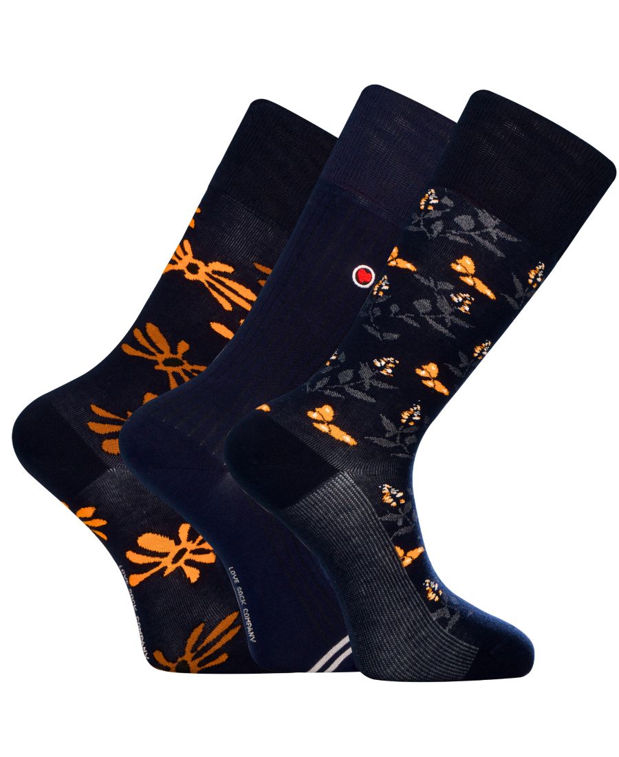 

Мужские носки Tokyo Bundle, набор из 3 пар Love Sock Company, Navy