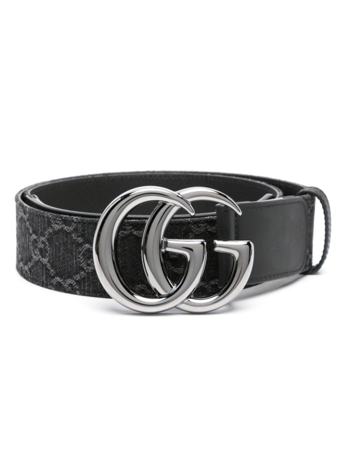 

Gucci джинсовый ремень с пряжкой-логотипом Double G, черный