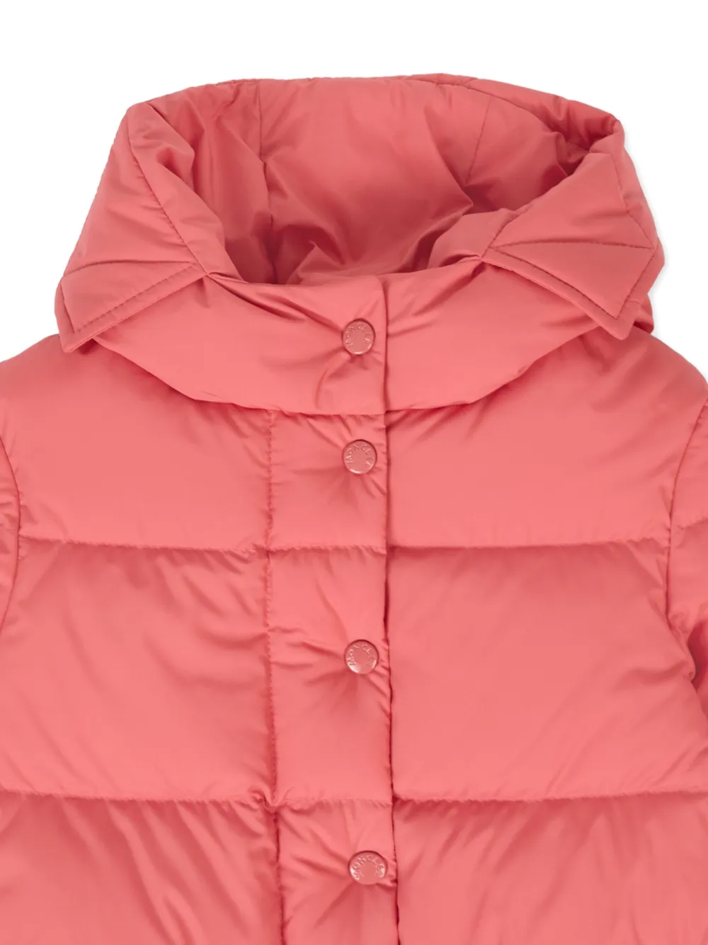 Стеганая куртка с оборками Moncler Enfant, розовый — фото 3