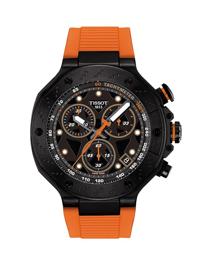 

T-Race Chronograph, 45 мм Tissot, оранжевый
