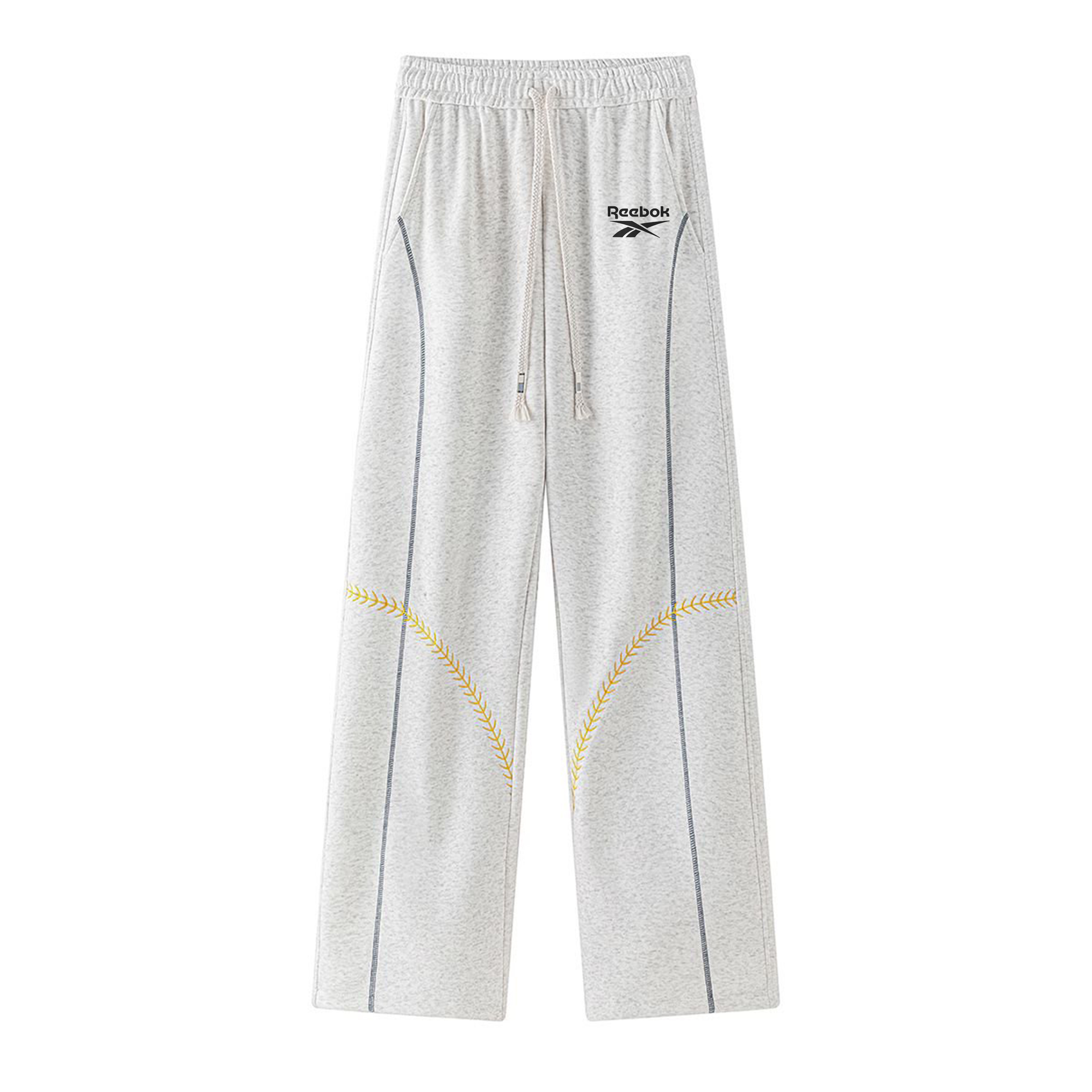 

Повседневные брюки Unisex Moderate Straight Fit Reebok, белый heather серый