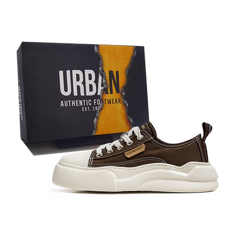 

URBAN AUTHENTIC Антискользящие износостойкие мужские повседневные кеды низкие коричневые, цвет Brown
