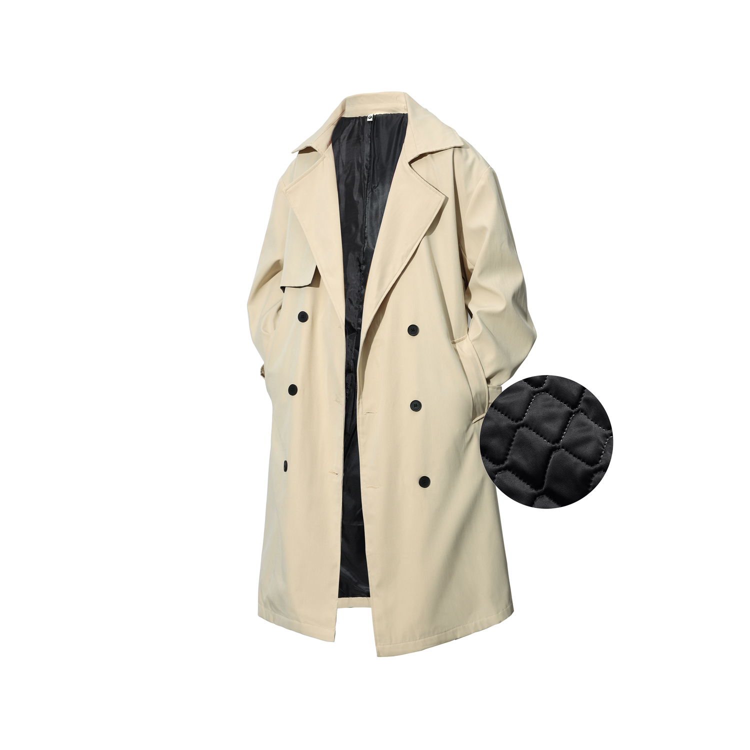 

BRUMAIRE Тренч унисекс, Light Khaki (Padded and Thickened)