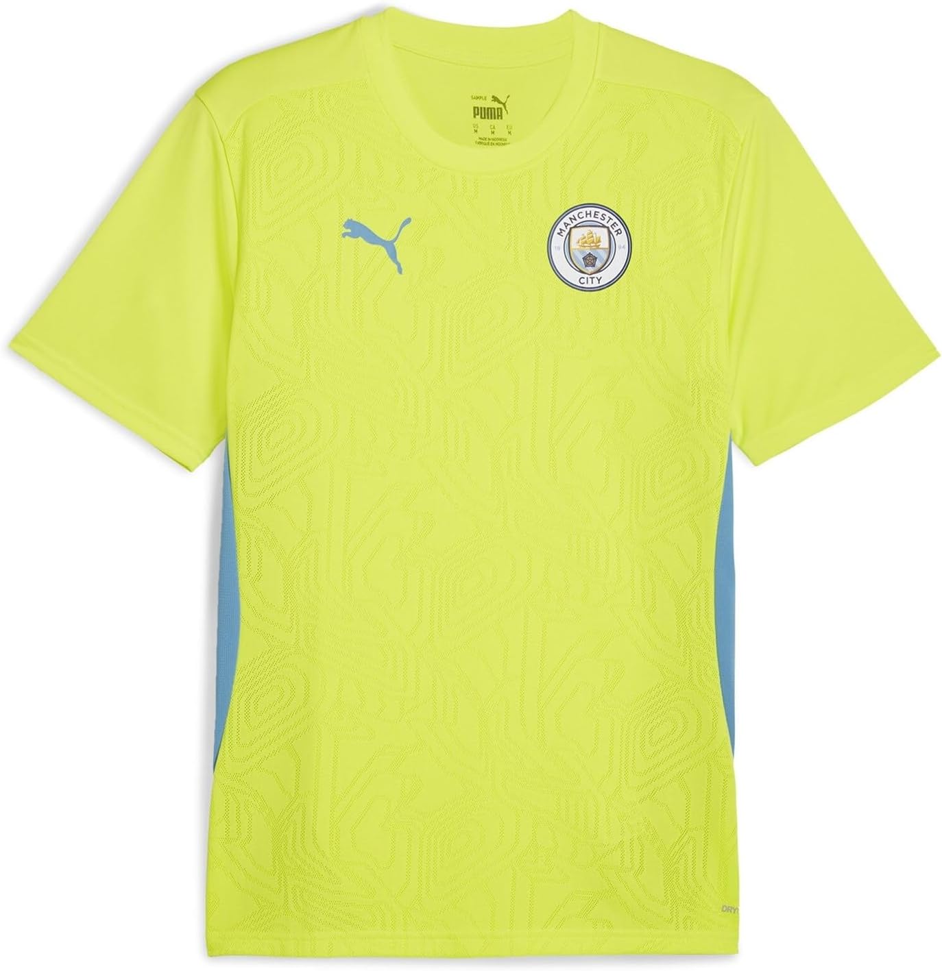 

Мужская спортивная тренировочная футболка PUMA MCFC, номер модели 777521, синий/желтый
