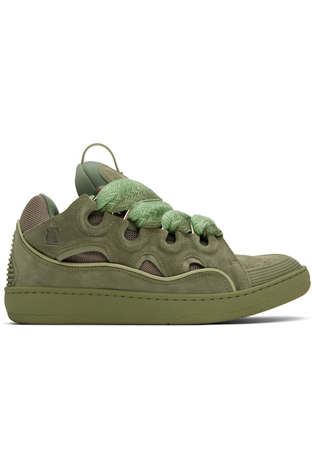 

Кожаные кроссовки Curb Lanvin, цвет vert de gris