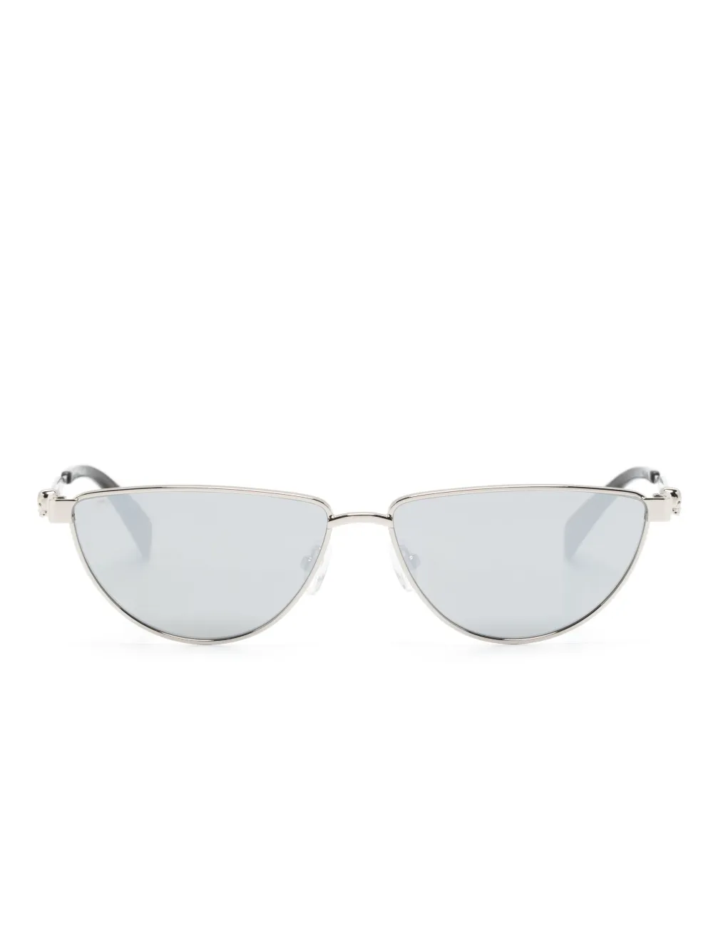 

Солнцезащитные очки в D-образной оправе Alexander McQueen Eyewear, серебяный
