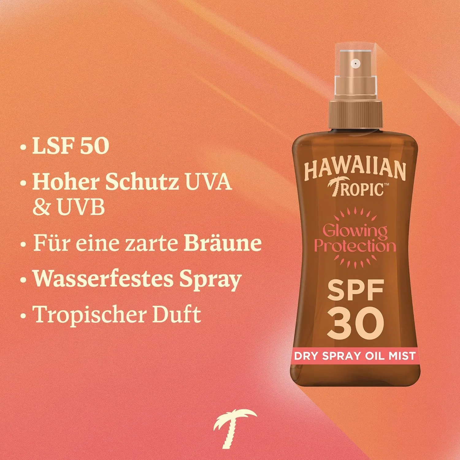 Солнцезащитный спрей-масло Hawaiian Tropic Glowing Protection SPF 30, 200 мл Hawaiian Tropic — фото 2