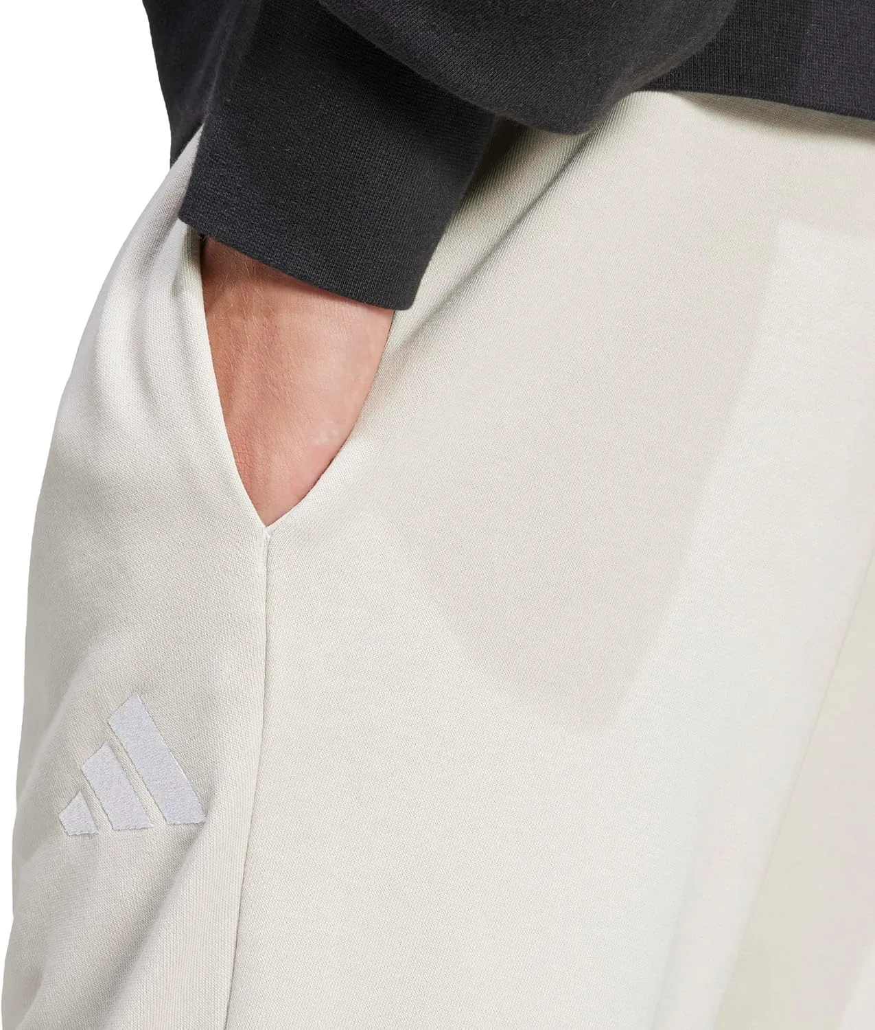 Мужские брюки Adidas Essentials Feel Cozy из французской махровой ткани, белый — фото 4