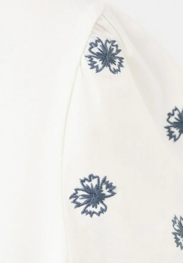 Футболка с детским принтом Mango Kids, Off White — фото 4