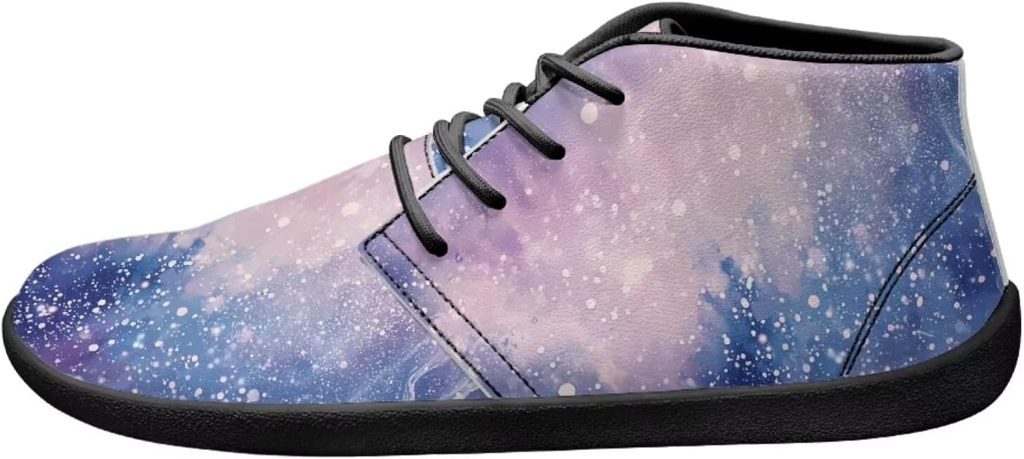 

Мужские кроссовки с широкой носочной частью, с животным принтом, стильные, с противоскользящей подошвой и нулевым перепадом, для ходьбы и бега Xixirimido, Galaxy Dot