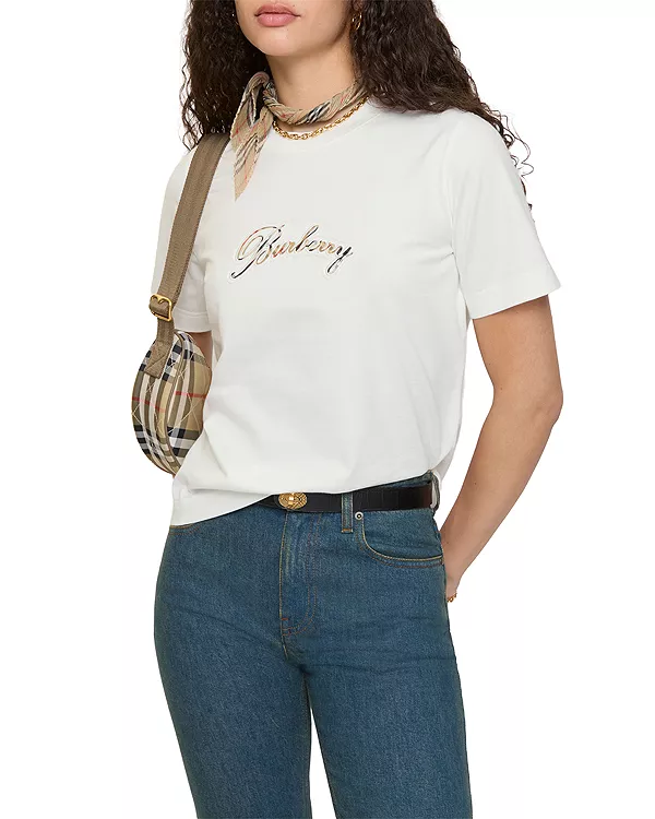 

Футболка с логотипом Frankie Burberry, белый