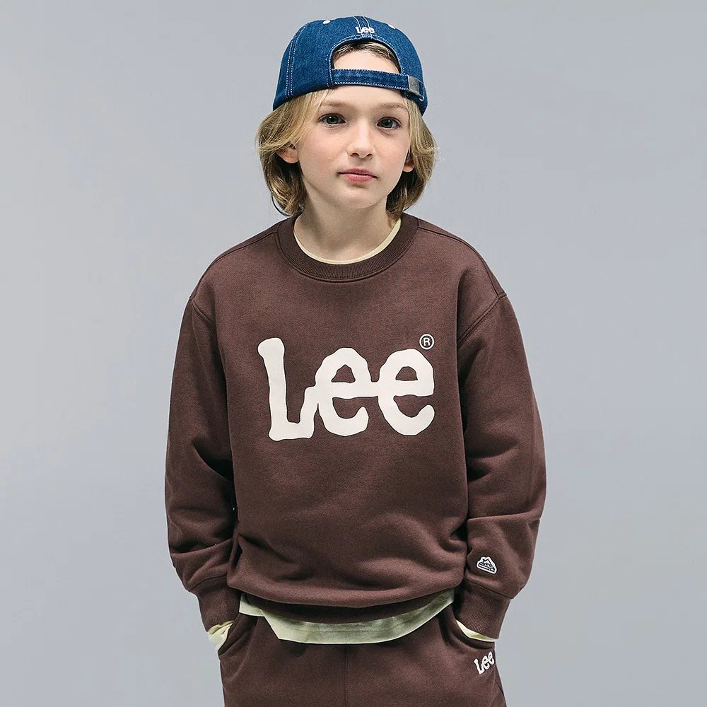 Детский свитшот Essential Big Twitch коричневый от Lee Kids