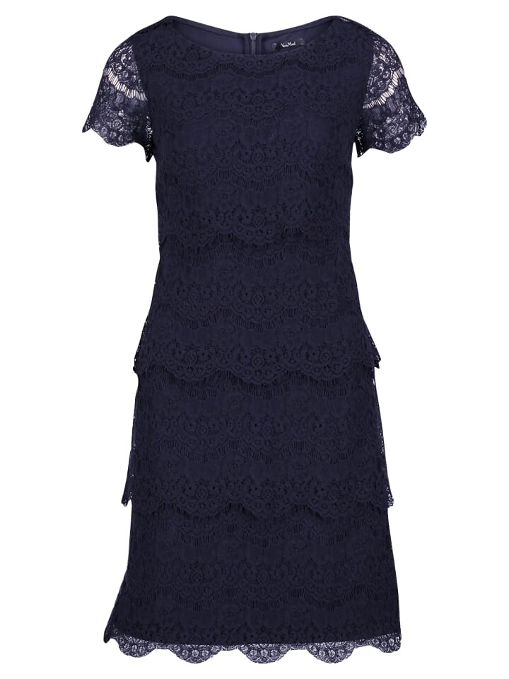 

Короткое платье Vera Mont Spitzenkleid kurzarm, цвет Night Sky