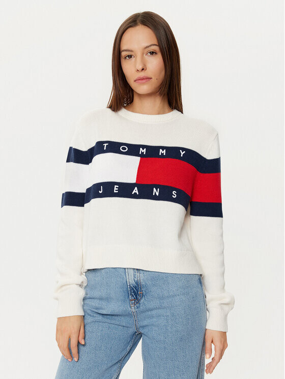 

Свитер обычного кроя Tommy Jeans, экрю