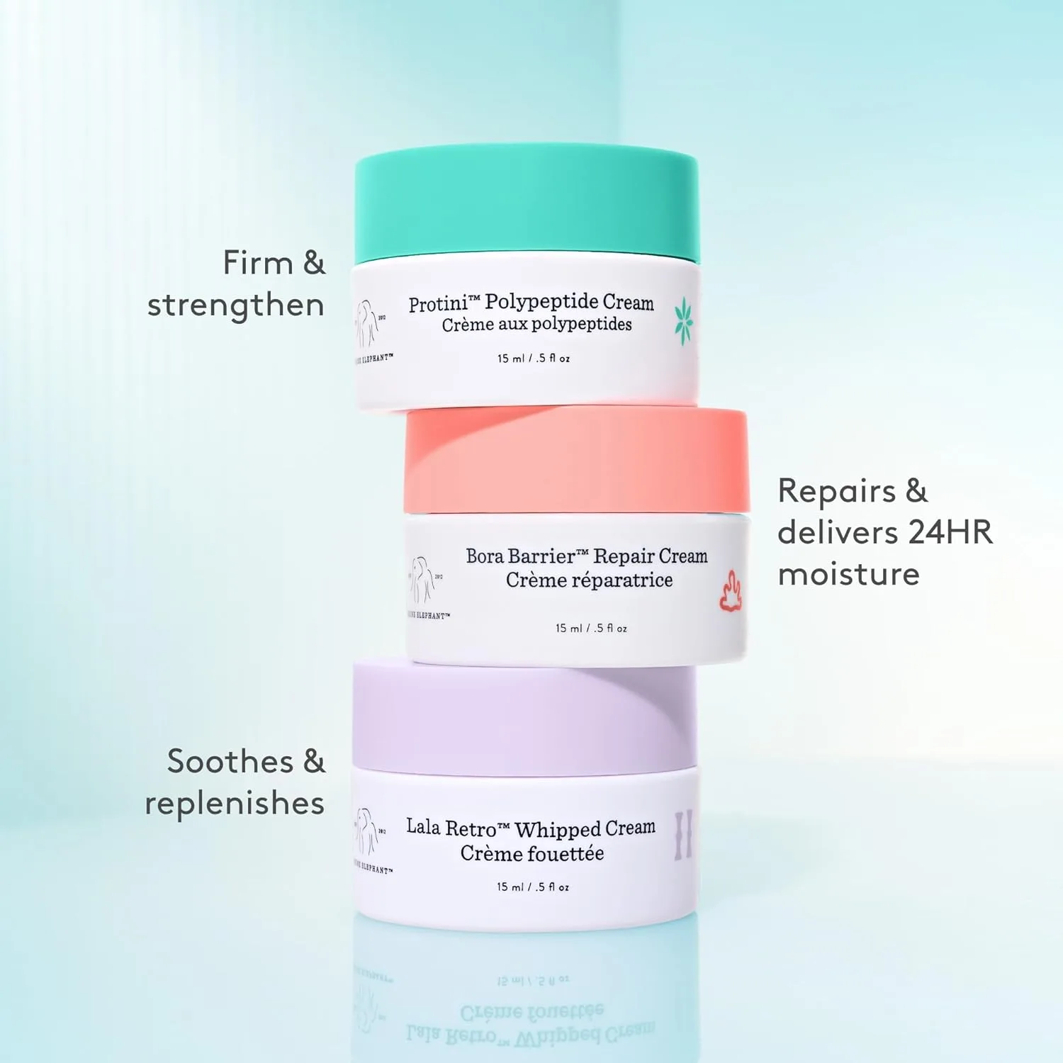 Drunk Elephant Skincare Chronicles - набор миниатюр увлажняющих средств - чистая клиническая косметика, без жестокости, протестировано дерматологами, без эфирных масел, силиконов и отдушек — фото 3
