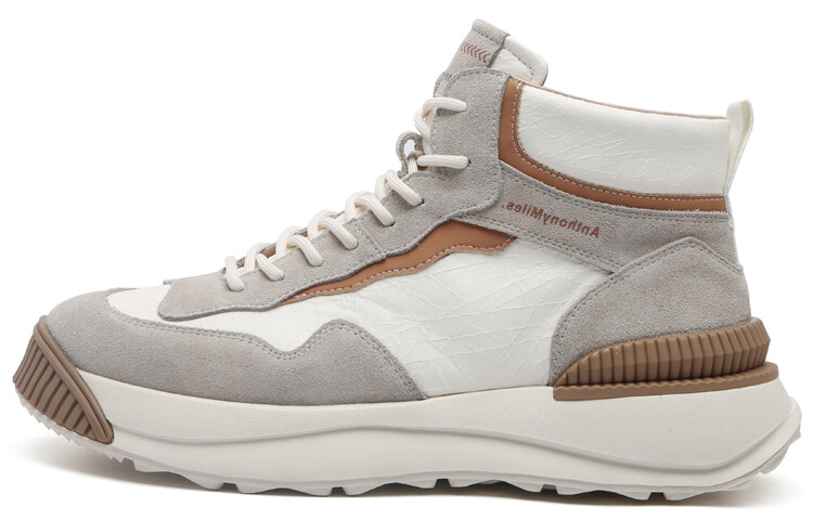 

Кроссовки Anthony Miles Lifestyle Shoes Men High-top White/Brown, белый