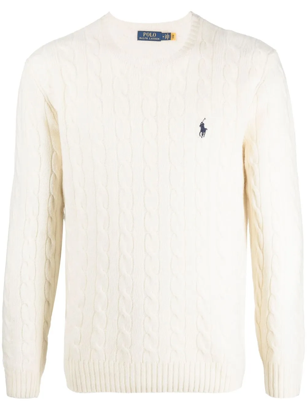 

Вязаный джемпер с вышитым логотипом POLO RALPH LAUREN, нейтральный
