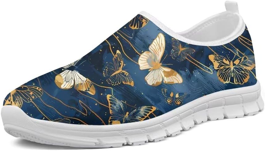 

Женские слипоны Forchrinse Hummingbird с цветами вишни, мужские прогулочные туфли, мягкие легкие модные спортивные кроссовки с поддержкой свода, повседневная рабочая обувь, голубой