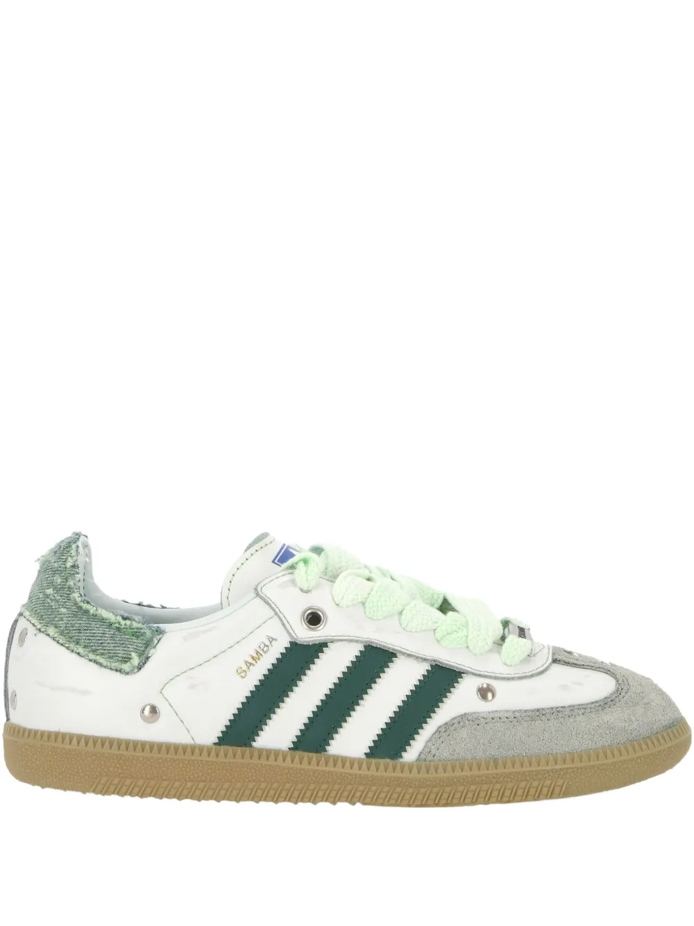Индивидуальные кроссовки adidas Samba с тремя полосками Seddys, белый
