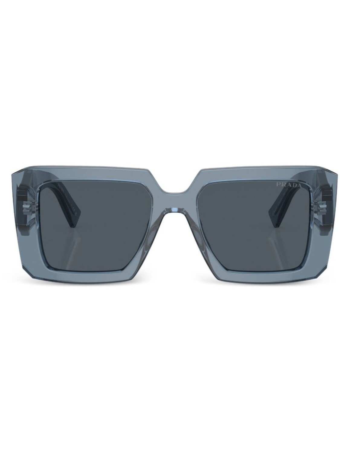 

Prada Eyewear солнцезащитные очки в квадратной оправе с логотипом, серый