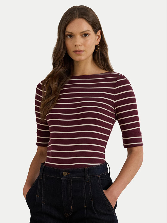 

Блузка slim fit 200P03723001 Lauren Ralph Lauren, коричневый