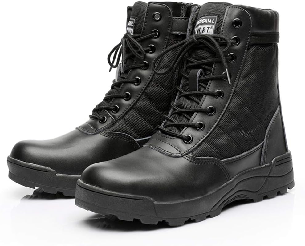 

Мужские тактические ботинки, высокие десертные боевые ботинки для активного отдыха, альпинизма и походов, военная обувь, песочный цвет, размер 40/EU, UK 7, US 7.5 Jlfzc, черный