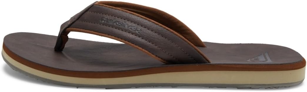 Мужские сандалии Quiksilver Carver из нубука с трехточечным креплением, Demitasse Solid — фото 3