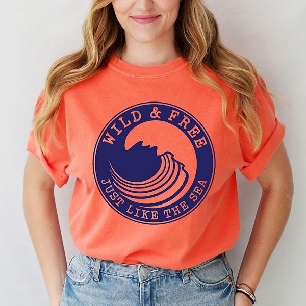 

Футболка Wild and free с эффектом garment dyed Simply Sage Market, Bright Salmon, Зеленый, Футболка Wild and free с эффектом garment dyed Simply Sage Market, Bright Salmon