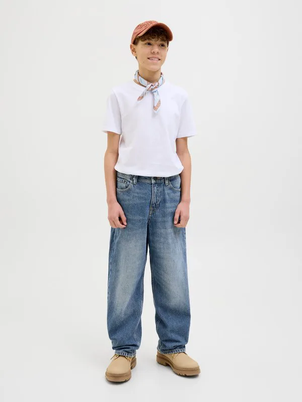 Джинсы прямого кроя jjialex jjoriginal Jack & Jones Junior, Blue Denim — фото 2