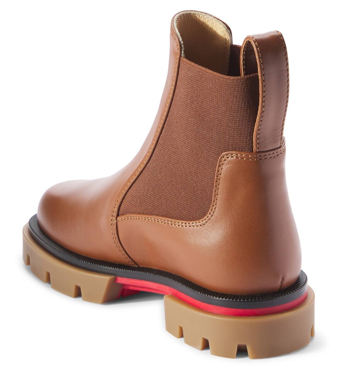 Ботинки челси из кожи Marchacroche Christian Louboutin Kids, цвет cuoio — фото 2