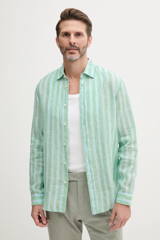 

Льняная рубашка United Colors Of Benetton, зеленый