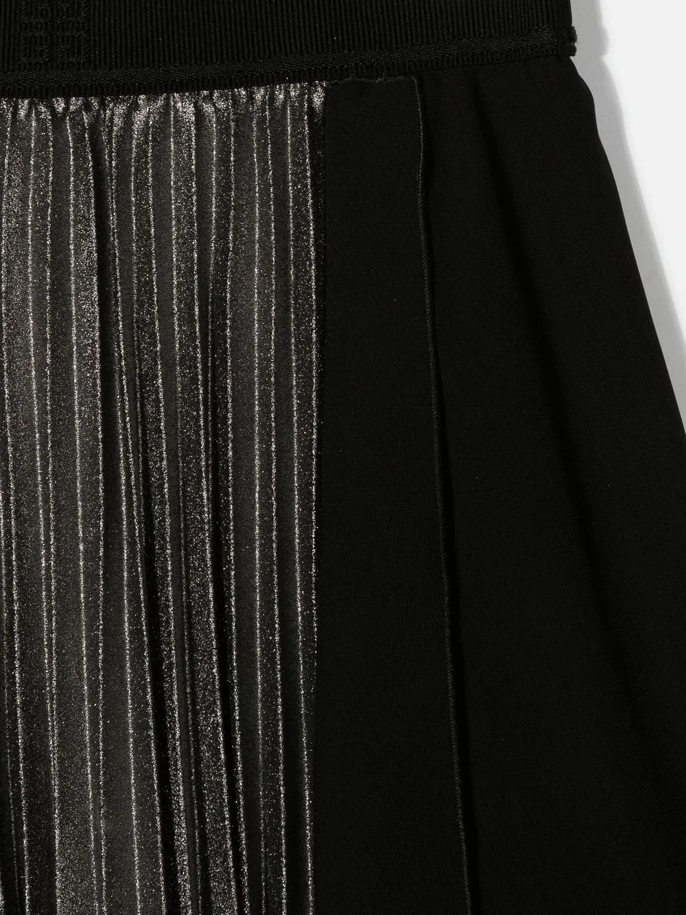Плиссированная юбка асимметричного кроя Givenchy Kids, черный — фото 3