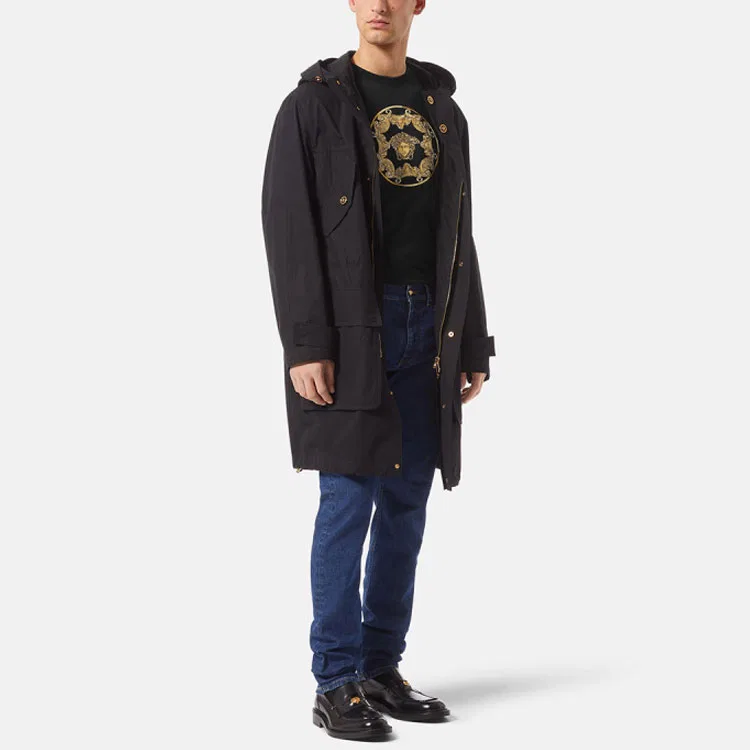 Футболка Medusa Head из органического хлопка VERSACE, Black — фото 4