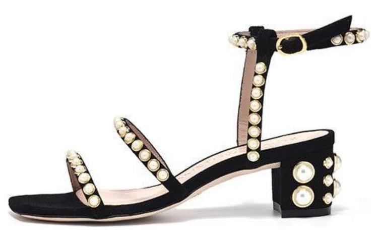 Stuart Weitzman /SW Сандалии с одним ремешком 5 см, женские, черные
