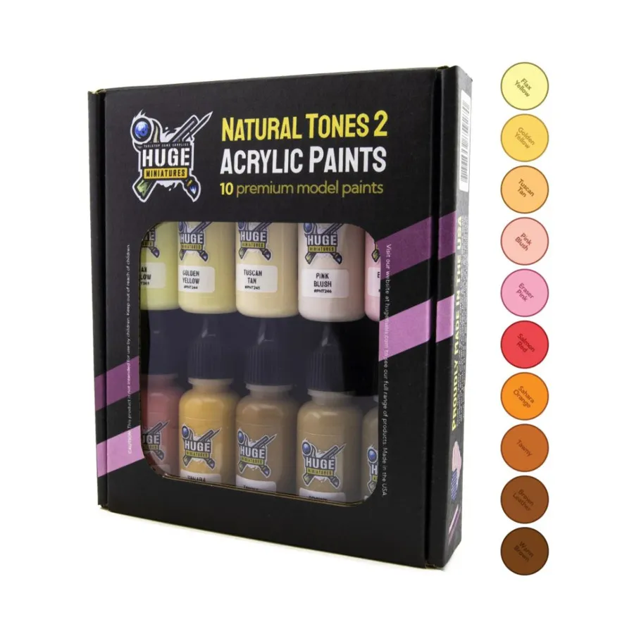 

Набор акриловых красок Natural Tones 2, Paint & Paint Sets (Huge Miniatures)